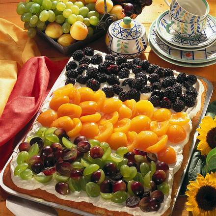 Philadelphiakuchen mit bunten Früchten Rezept Philadelphiakuchen mit bunten Früchten Rezept