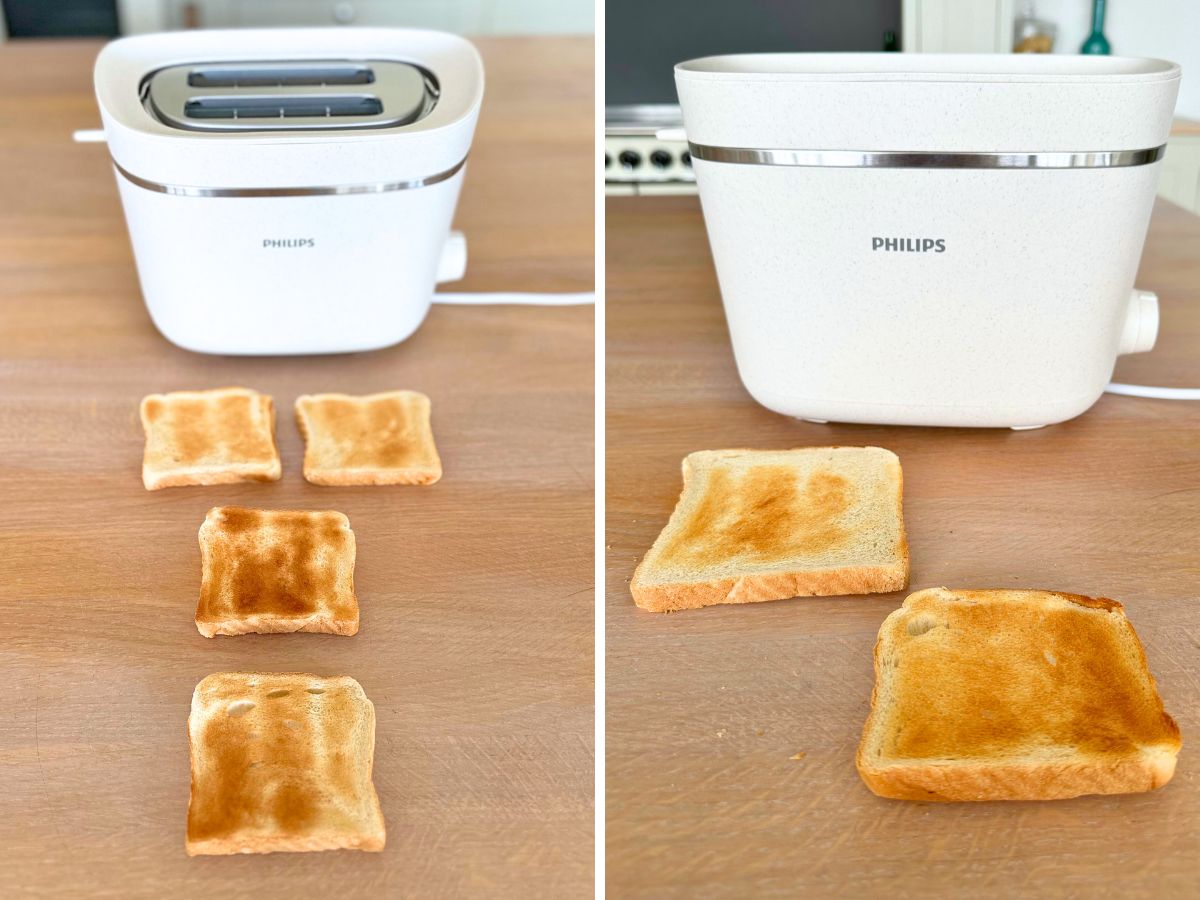 Bräunungsergebnis beim Philips Eco Conscious Toaster
