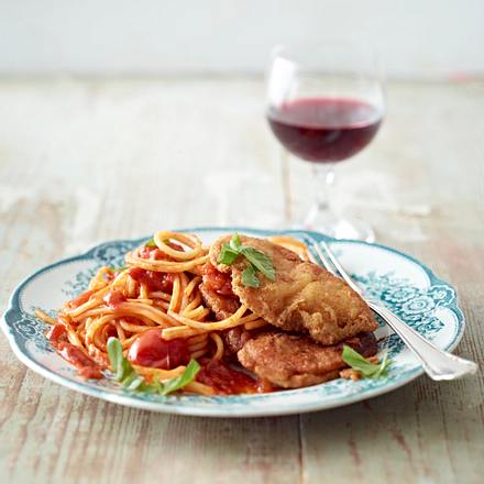 Piccata Milanese mit Spaghetti Rezept Piccata Milanese mit Spaghetti Rezept