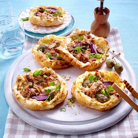 Pikante Blätterteig-Kopenhagener mit Thunfisch Rezept