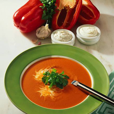 Pikante Paprikasuppe Rezept