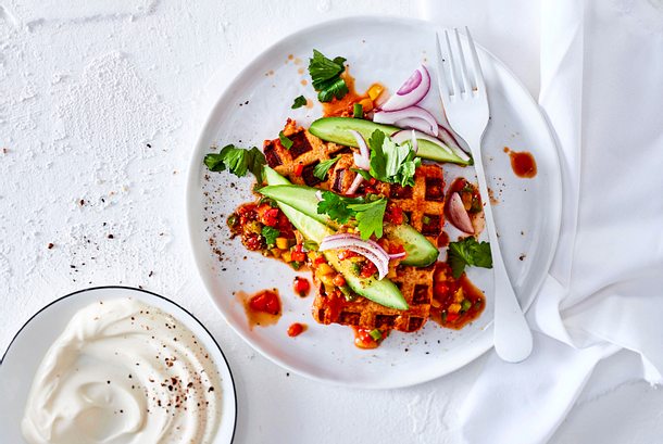 Pikante Waffeln ganz ohne Eierteig Rezept
