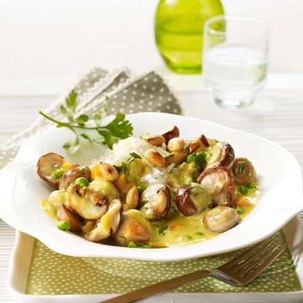 Pilz-Curry mit Mandeln Rezept Pilz-Curry mit Mandeln Rezept