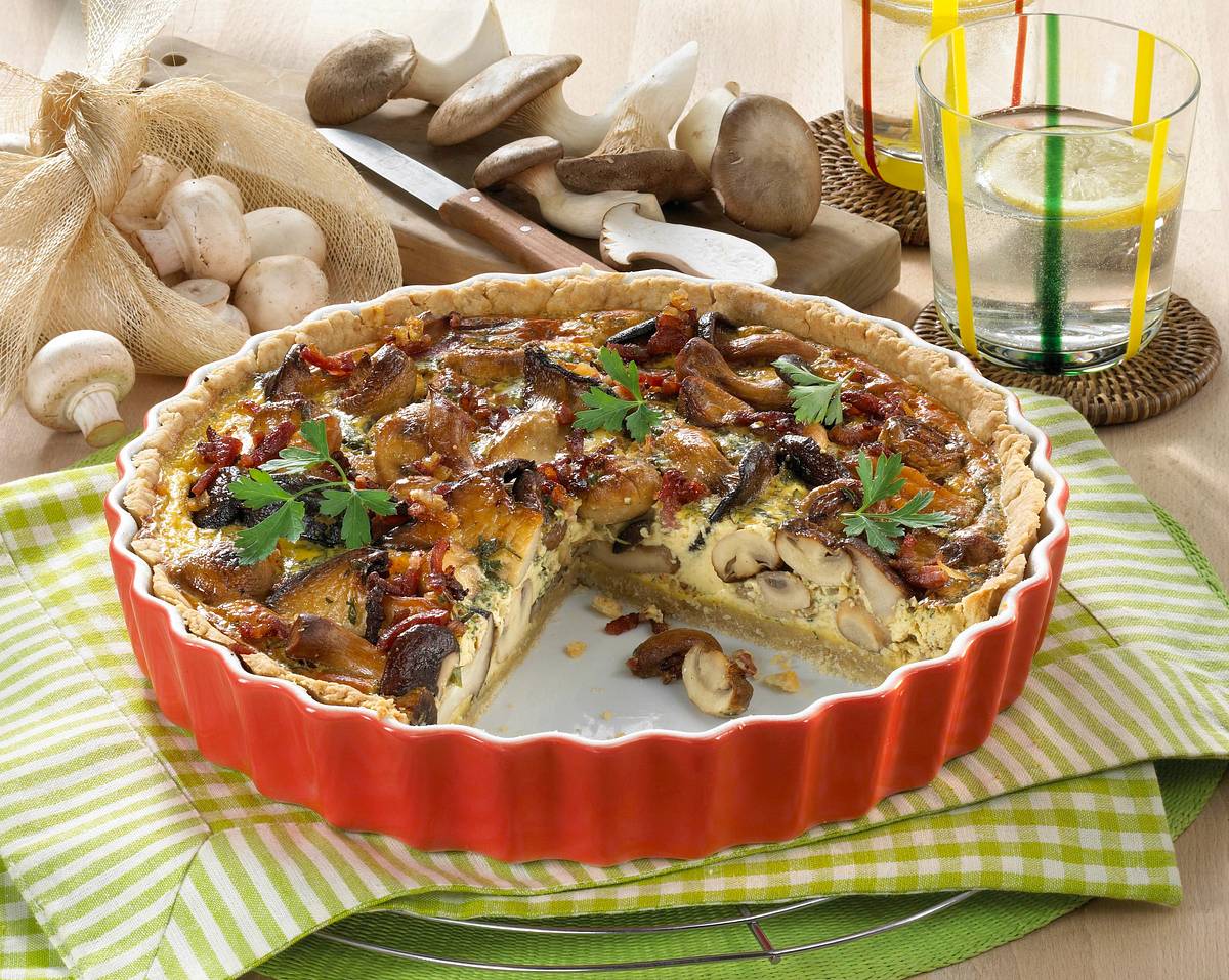 Pilz-Quiche Rezept