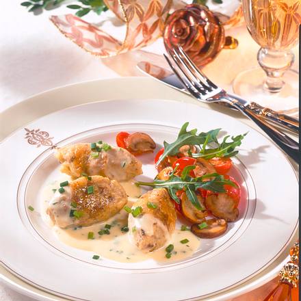 Pilznockerln mit Schnittlauchsoße Rezept Pilznockerln mit Schnittlauchsoße Rezept
