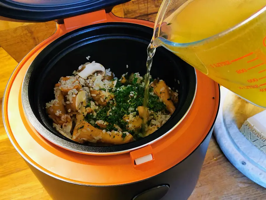 Pilzrisotto im Reiskocher Pilzrisotto im Reiskocher