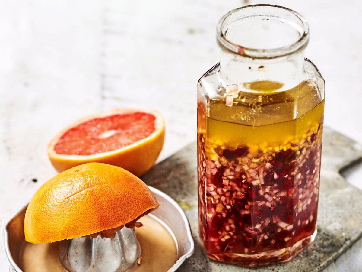 Pink Grapefruit-Granatapfel-Vinaigrette Rezept