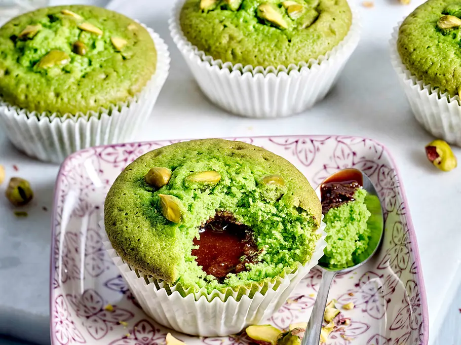 PIstazien-Muffins mit Schokokern PIstazien-Muffins mit Schokokern