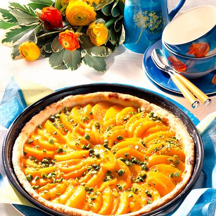Pistazien-Pfirsich-Tarte Rezept