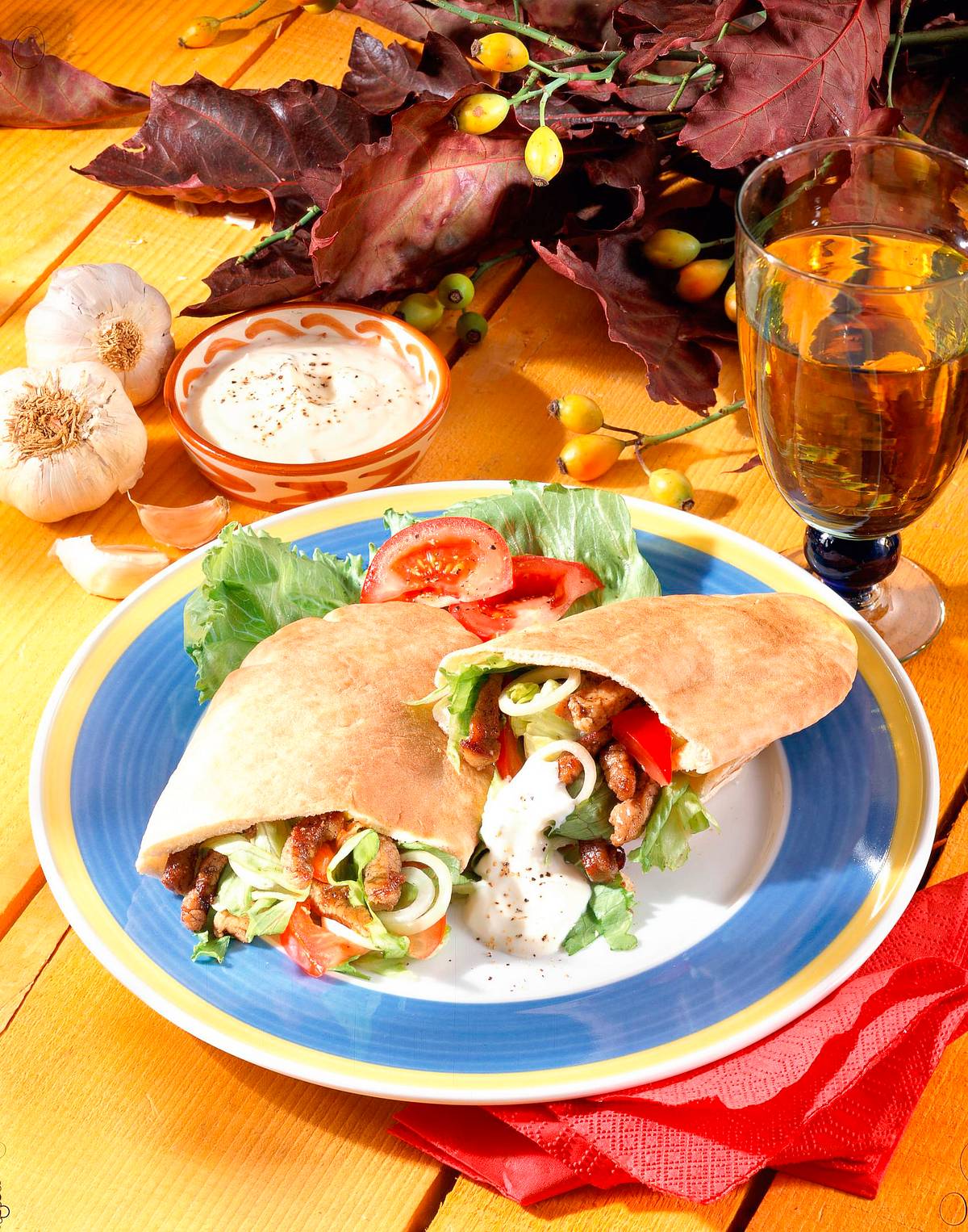 Pita-Taschen mit Gyros Rezept