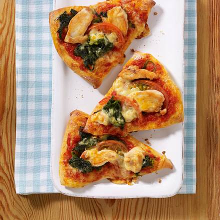 Pizza Ecken Mit Hahnchen Und Spinat Rezept Lecker