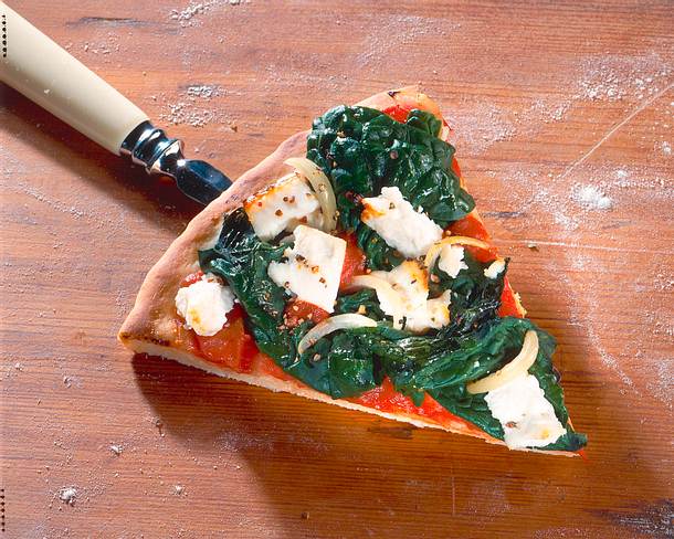 Pizza mit Spinat Rezept Pizza mit Spinat Rezept