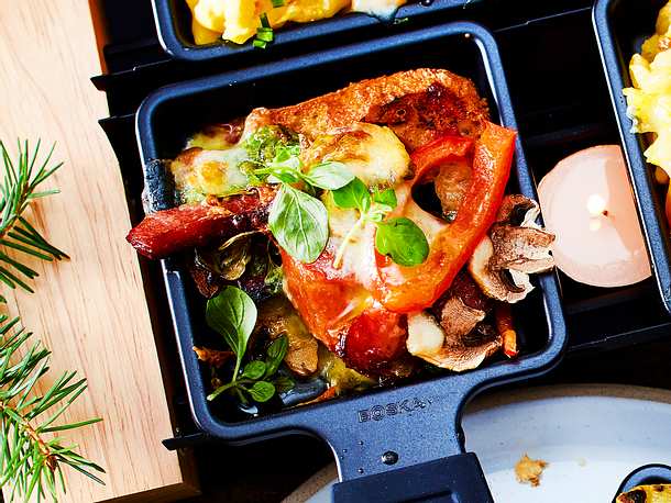 Pizzabaguette-Raclettepfännchen Rezept Pizzabaguette-Raclettepfännchen Rezept