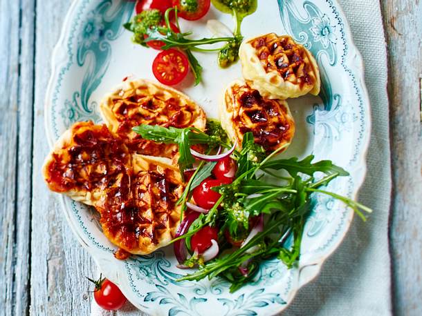 Pizza Waffeln Rezept