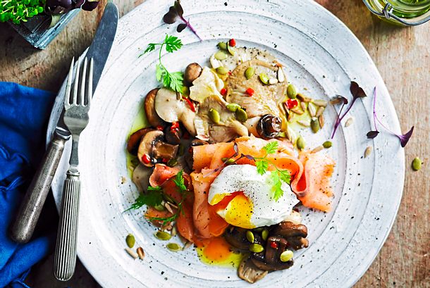 Pochiertes Ei mit Pilzen Rezept