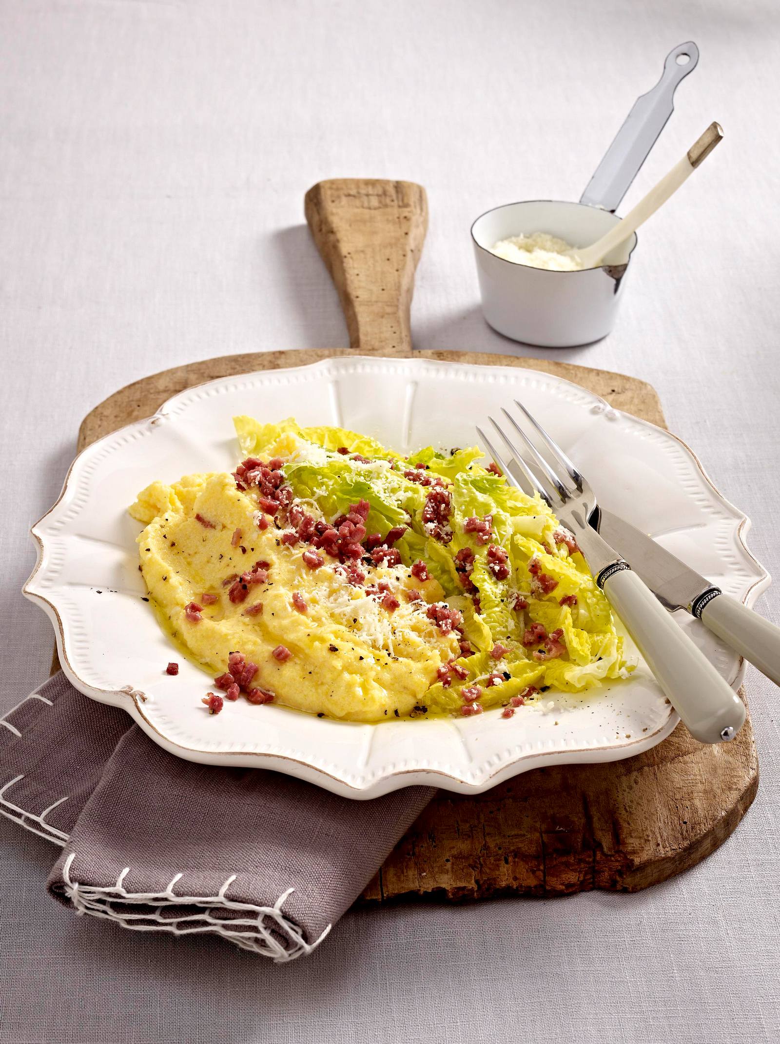Polenta mit Römersalat Rezept | LECKER