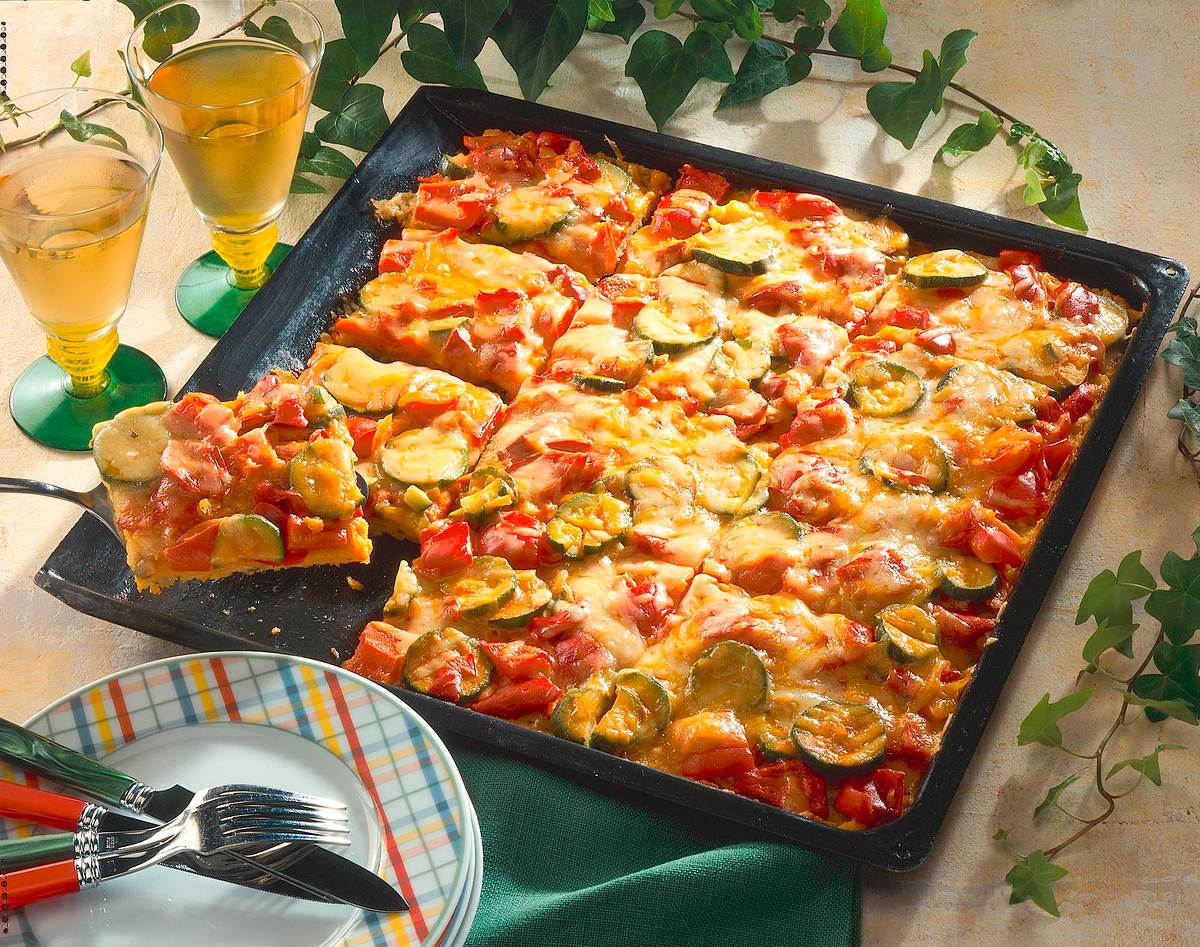 Polenta Pizza mit Französischem Gemüse Rezept