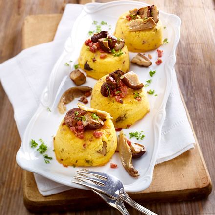 Polentatörtchen mit Pilzen Rezept
