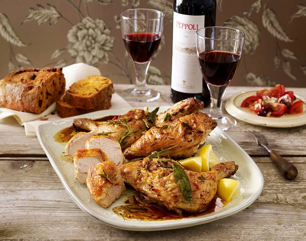 Pollo alla diavola (mariniertes Teufelshähnchen) Rezept Pollo alla diavola (mariniertes Teufelshähnchen) Rezept