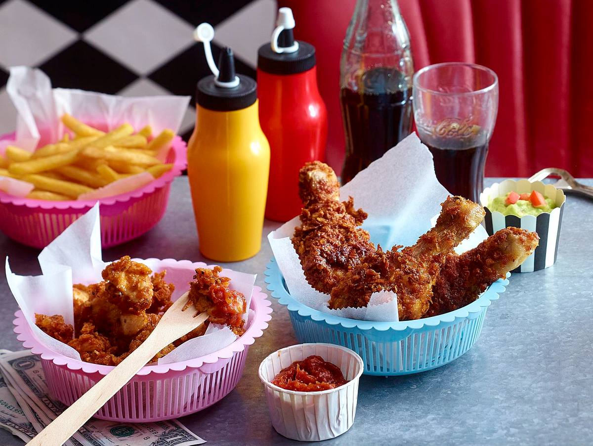 Popcorn Chicken Combo mit French fries Rezept