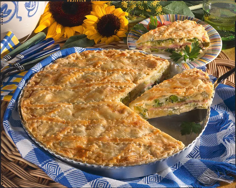 Porree-Blätterteig-Kuchen Rezept