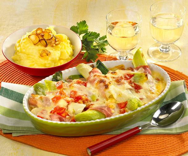 Porree in Käsesoße Rezept