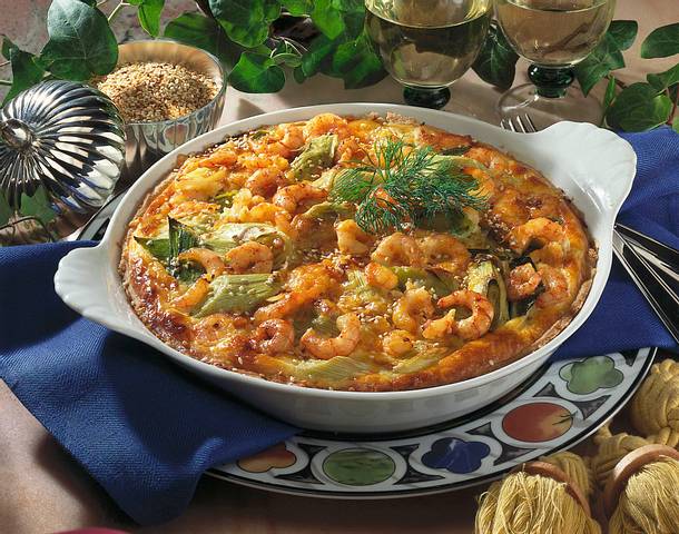 Porree-Krabben-Quiche Rezept Porree-Krabben-Quiche Rezept