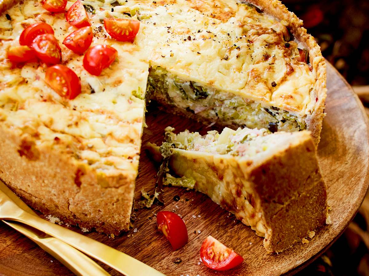 Porree-Schinken-Quiche Rezept