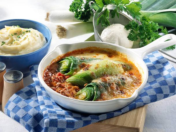 Porreestangen à la Bolognese Rezept Porreestangen à la Bolognese Rezept