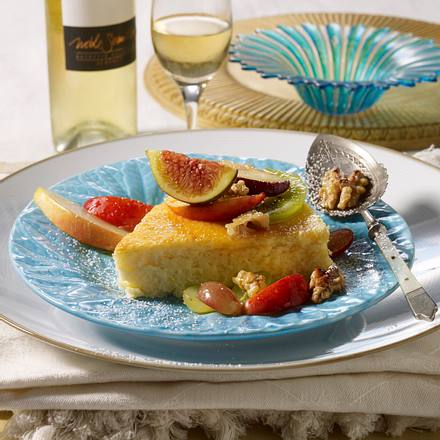 Postre de queso de cabra e higos (Chilenischer Käsekuchen mit frischen Früchten) Rezept Postre de queso de cabra e higos (Chilenischer Käsekuchen mit frischen Früchten) Rezept