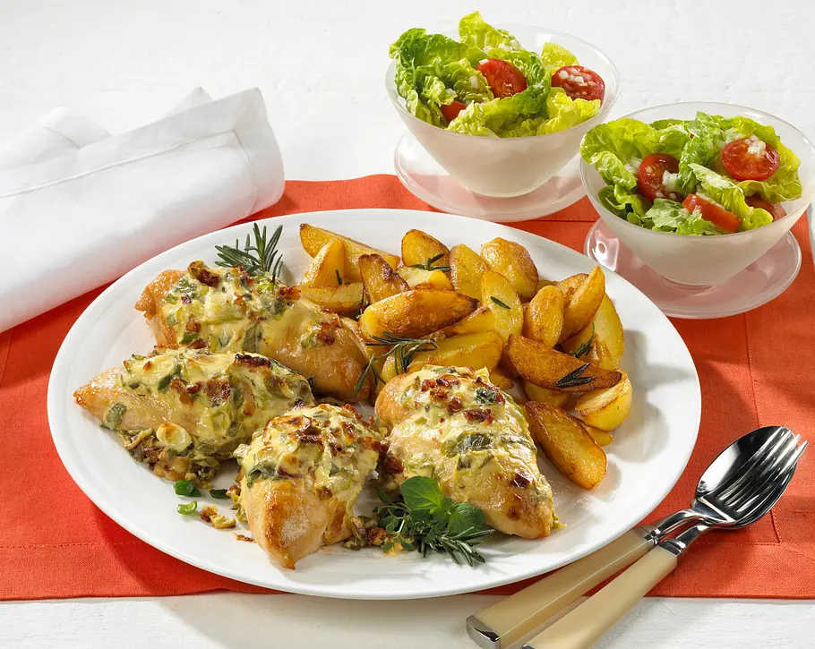 Poulardenbrust mit Röstkartoffeln Rezept