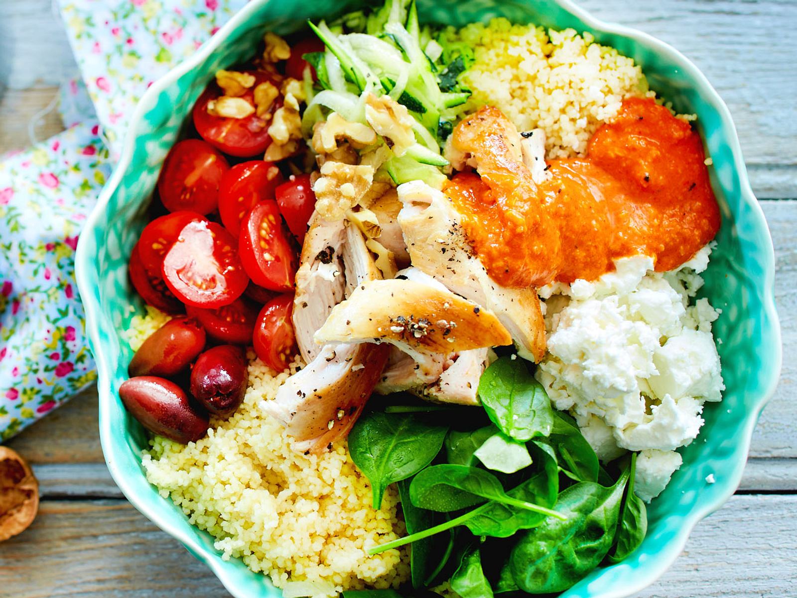 CouscousBowl mit Hähnchen Rezept LECKER
