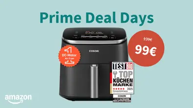 Freisteller vom Cosori Airfryer im Prime Deal Days Angebot - Foto: LECKER @ Bauer Media Group / PR 