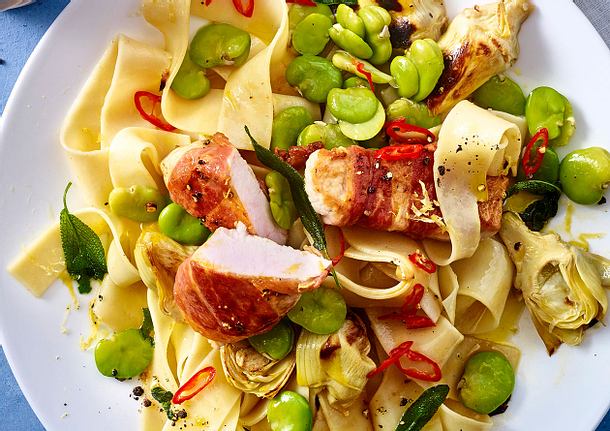 Proteingeladene Pappardelle „Bean me up!“ Rezept