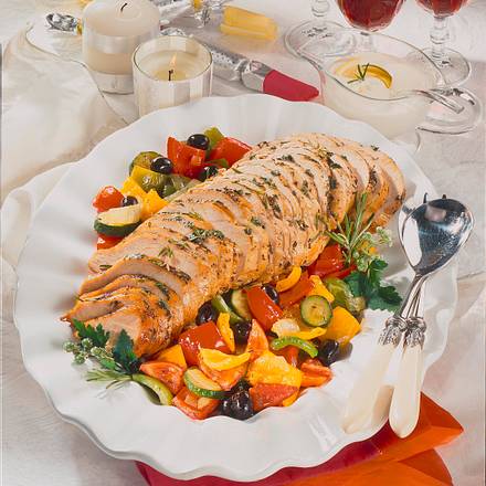 Provenzalische Putenbrust auf Ratatouille Rezept Provenzalische Putenbrust auf Ratatouille Rezept