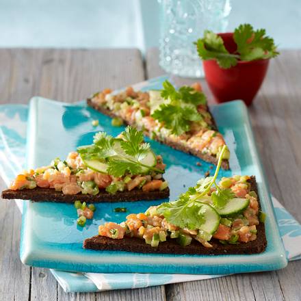 Pumpernickel belegt mit Tatar Rezept