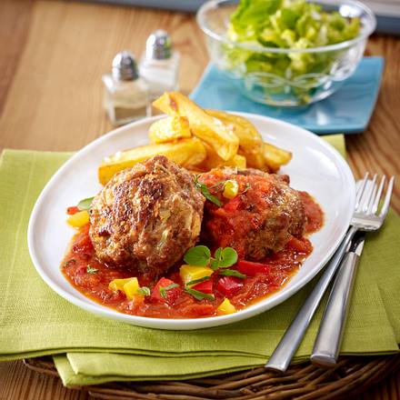 Puszta Frikadellen Mit Pommes Frites Rezept Lecker