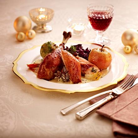 Pute auf Sahnegemüse zu Semmelknödeln Rezept Pute auf Sahnegemüse zu Semmelknödeln Rezept