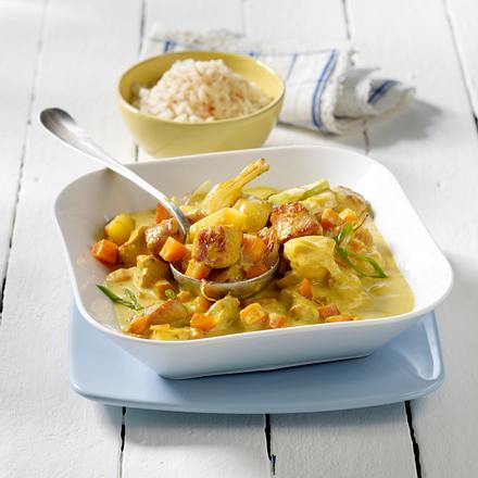 Puten Curry Gulasch Mit Reis Rezept Lecker