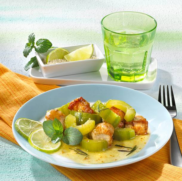 Puten-Gurken-Ragout Rezept Puten-Gurken-Ragout Rezept