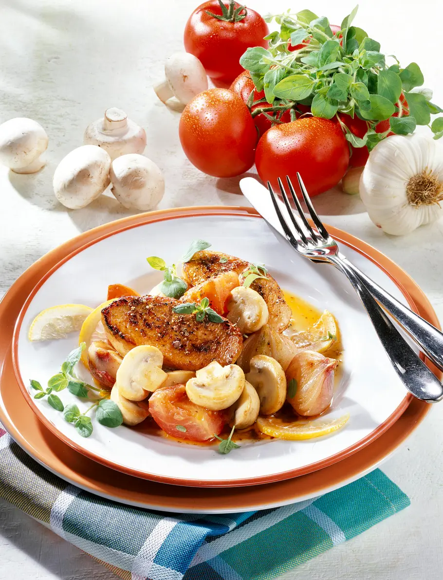 Puten-Medaillons mit Pilzen Rezept Puten-Medaillons mit Pilzen Rezept