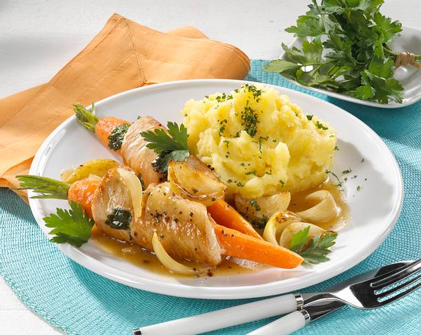 Puten-Möhren-Rouladen Rezept Puten-Möhren-Rouladen Rezept