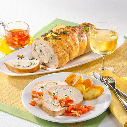 Putenbraten mit Bärlauchfüllung Rezept