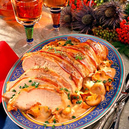 Putenbraten mit Pilzen Rezept Putenbraten mit Pilzen Rezept