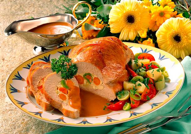 Putenbraten mit Quarkfüllung Rezept