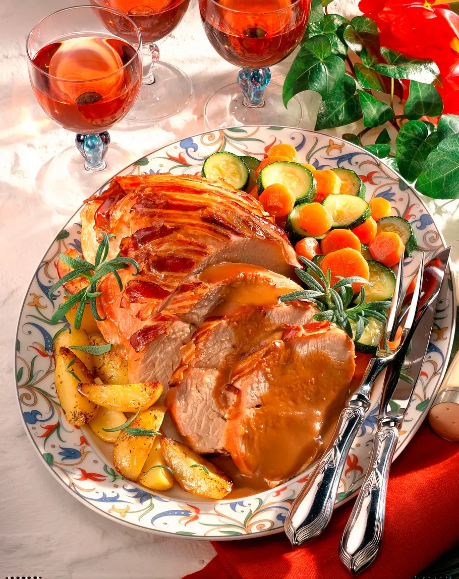 Putenbraten und buntes Gemüse Rezept Putenbraten und buntes Gemüse Rezept