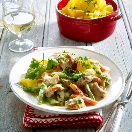 Putengeschnetzeltes mit Frühlingsgemüse Rezept Putengeschnetzeltes mit Frühlingsgemüse Rezept