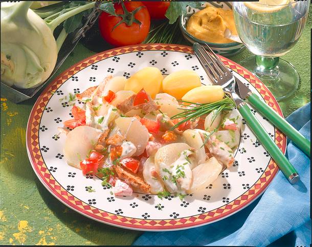Putengeschnetzeltes mit Kohlrabi Rezept Putengeschnetzeltes mit Kohlrabi Rezept