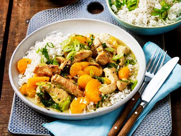 Putengeschnetzeltes mit Reis Rezept