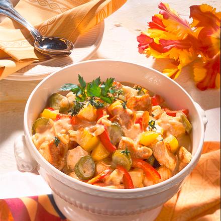 Putengulasch à la Stroganoff Rezept Putengulasch à la Stroganoff Rezept